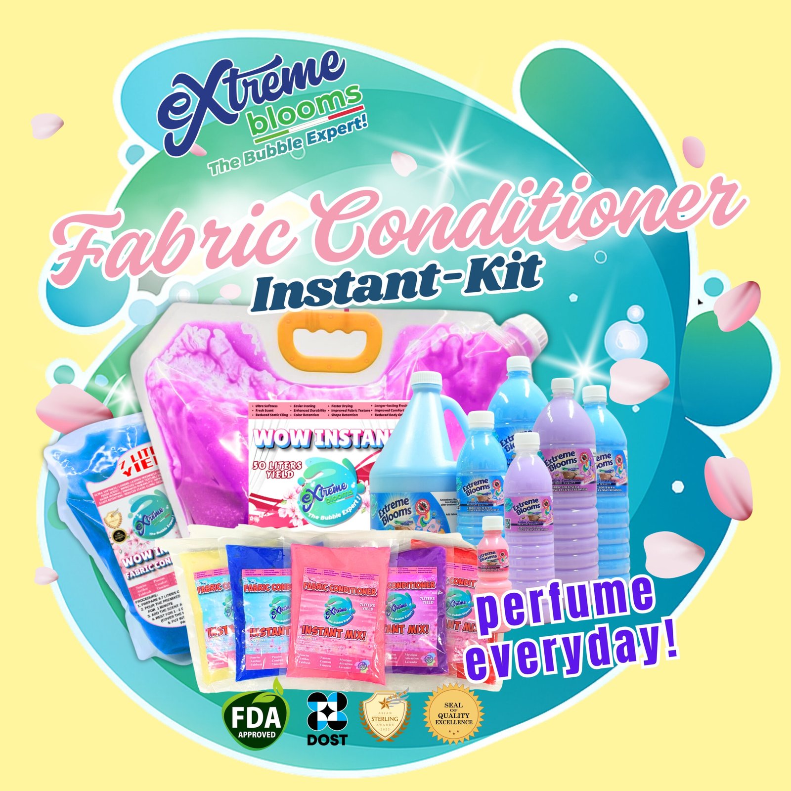 Conditioning Kit 7 liters Instant Kit Premium Fabric Conditioner ( 15 PCS CAN MAXIMIZE 1 ...
