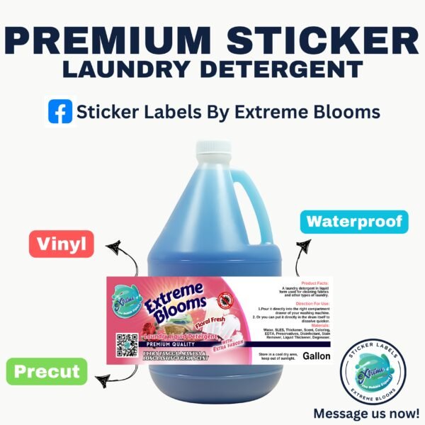 PREMIUM STICKER LABEL LIQUID DETERGENT BY EXTREME BLOOMS - Image 6