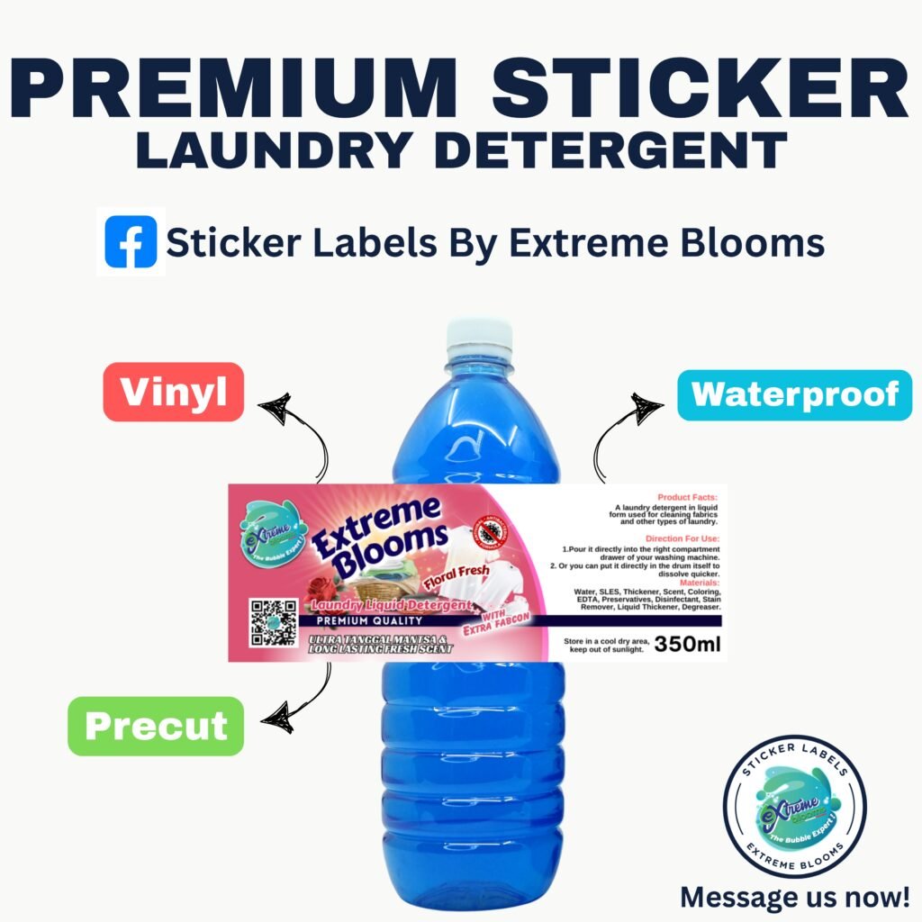 PREMIUM STICKER LABEL LIQUID DETERGENT BY EXTREME BLOOMS – Extreme Blooms