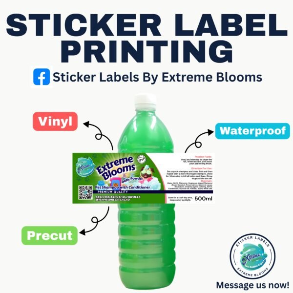 PREMIUM STICKER LABEL PET SHAMPOO BY EXTREME BLOOMS - Image 4