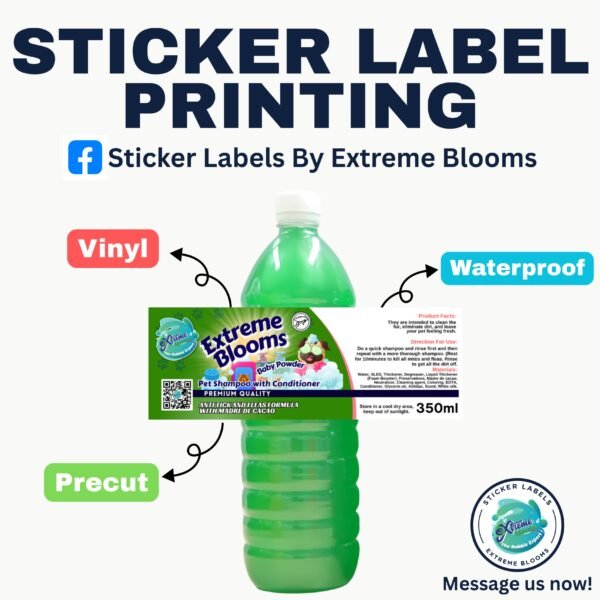 PREMIUM STICKER LABEL PET SHAMPOO BY EXTREME BLOOMS - Image 5