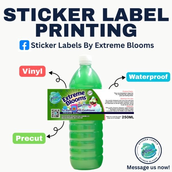 PREMIUM STICKER LABEL PET SHAMPOO BY EXTREME BLOOMS - Image 6