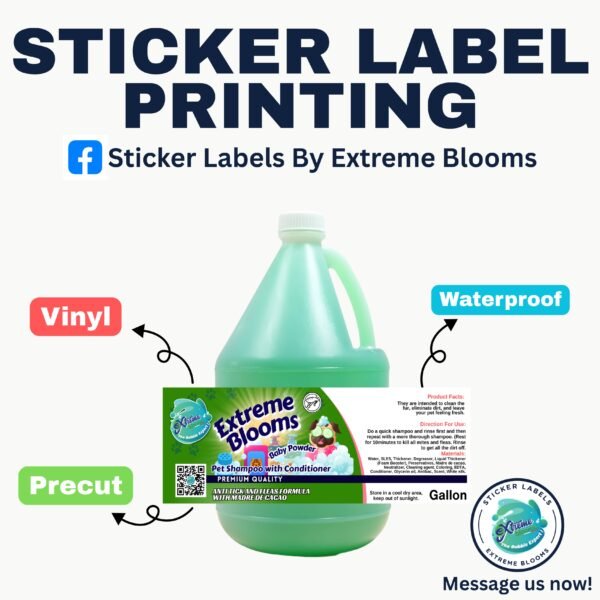 PREMIUM STICKER LABEL PET SHAMPOO BY EXTREME BLOOMS - Image 7