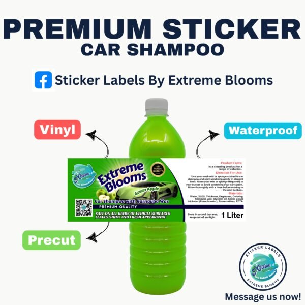 PREMIUM STICKER LABEL CAR SHAMPOO BY EXTREME BLOOMS - Image 3