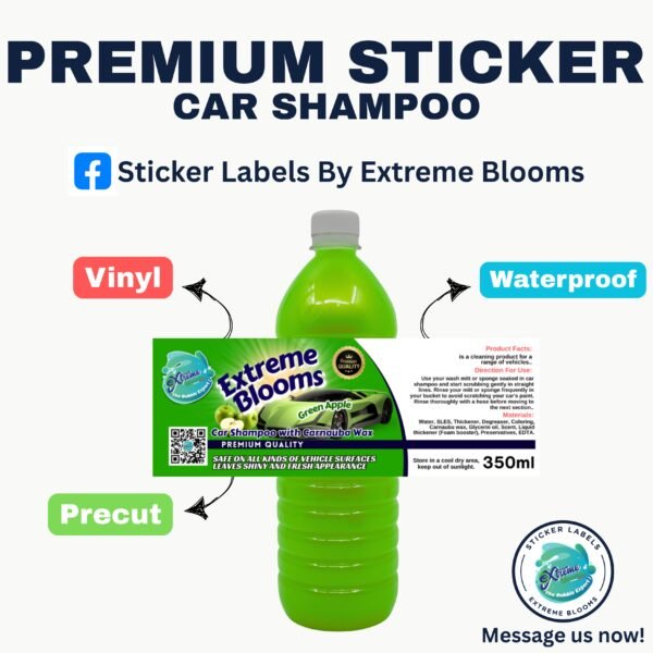 PREMIUM STICKER LABEL CAR SHAMPOO BY EXTREME BLOOMS - Image 5