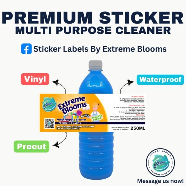 PREMIUM STICKER LABEL MULTI PURPOSE CLEANER BY EXTREME BLOOMS - Image 6